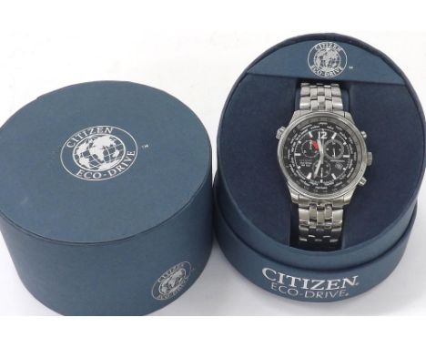 Citizen Eco-Drive WR100 chronograph stainless steel gentleman's bracelet watch, ref. GN-4W-S, 43mm (U9KH56)   *Citizen Eco-Dr