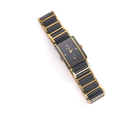 Rado Jubile Diastar ceramic lady's bracelet watch, ref. 153.0283.3, no. 03096128, the dial with diamond markers, quartz, 18mm
