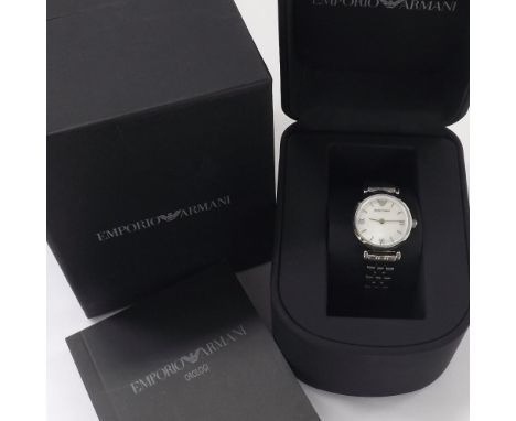 Emporio Armani stainless steel lady's bracelet watch, ref. AR-1763, mother of pearl dial, quartz, 22mm (WLWQH)  *Emporio Arma