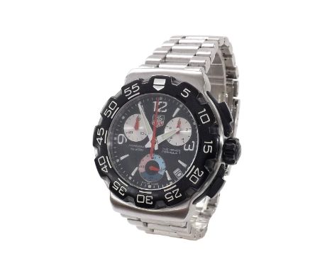 Tag Heuer Formula 1 chronograph stainless steel gentleman's bracelet watch, ref. CAC1110-0, serial no. RW4485, quartz, 40mm (