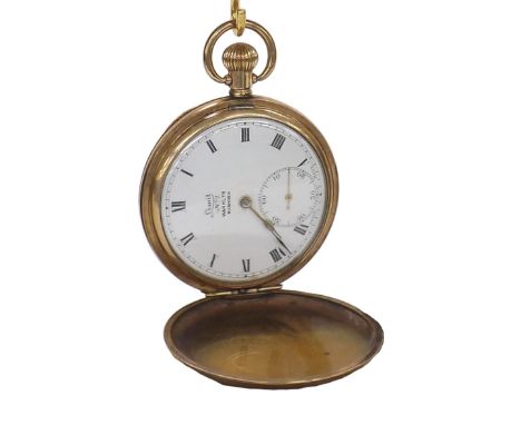 Limit No.2 gold plated lever hunter pocket watch, 50mm (at fault) (UAJA7X)  .  Condition Report:  .  Movement - working but n