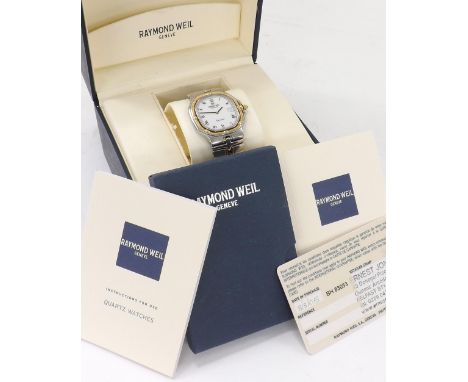 Raymond Weil Parsifal two tone gentleman's bracelet watch, ref. 9290, no. A210327, quartz, 36mm (M73GJ3)  *Raymond Weil box, 