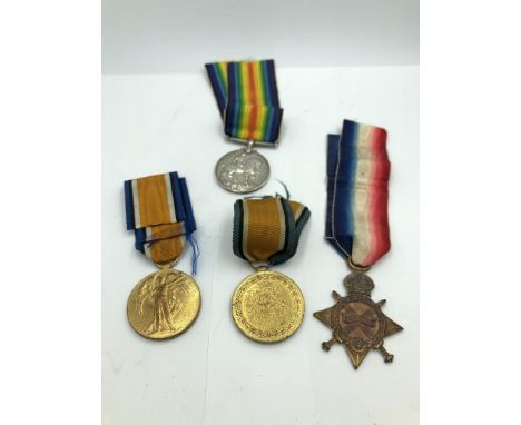 Trio of WWI medals to 53329 DVR R Webb Royal Engineers &amp; Victory medal to Pte FJA Turling 