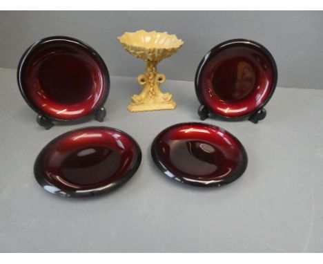 Lacquer bowls &amp; bowl on a tripod stand 