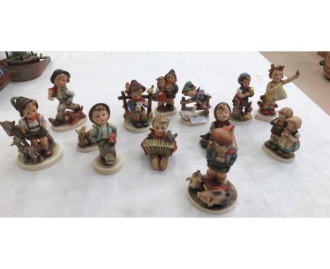 A quantity of Hummel figures