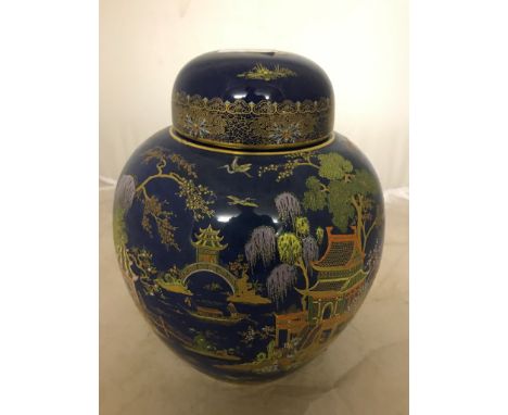 A large Carltonware gilded Oriental ginger jar