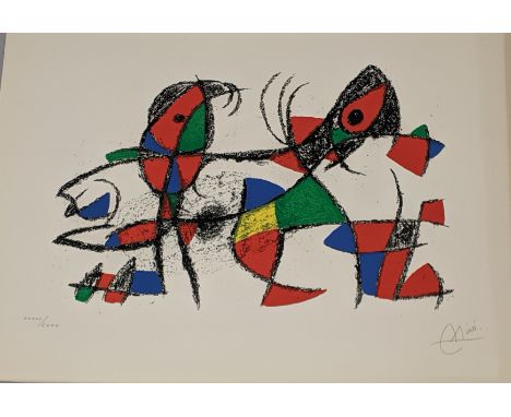 Joan Miro (Spanish, 1893-1983), Lithographs II: one plate, lithograph, 1975, signed in pencil, numbered XXXVI/LXXX, on Arches