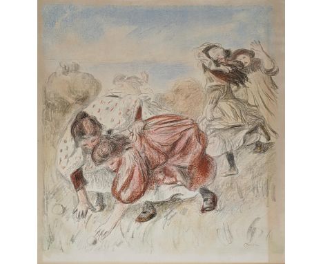 Pierre-Auguste Renoir (French, 1841-1919), Enfants jouant à la Balle, lithograph in colours, circa 1900, from the edition of 