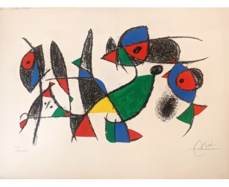 Joan Miro (Spanish, 1893-1983), Lithographs II: one plate (M.1045), lithograph, 1975, signed in pencil, numbered LV/LXXX, on 