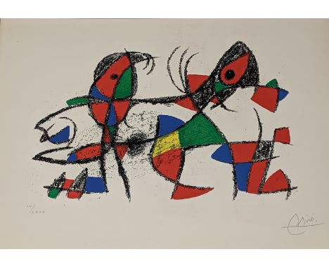Joan Miro (Spanish, 1893-1983), Lithographs II: one plate, lithograph, 1975, signed in pencil, numbered LV/LXXX, on Arches pa