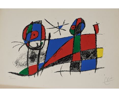 Joan Miró (Spanish, 1893-1983), Lithographs II (M. 1042), 1975, lithograph, signed in pencil, edition LV/LXXX, on Arches pape