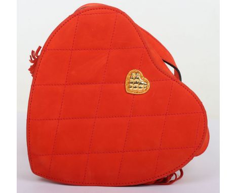 Vintage Red Heart-Shaped Escada Shoulder Bag
Vintage Red Heart-Shaped Escada Shoulder Bag, designed in a playful heart shape 