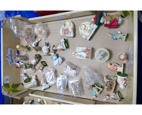 A collection of  Border Fine Art Figures: to include trinklet box, clocks figures etc (1 tray) ( 34) 