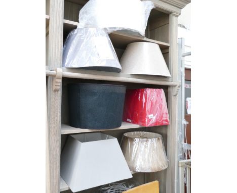 7 Various Fabric Lamp Shades:(please refer to conditions on lot 599) 