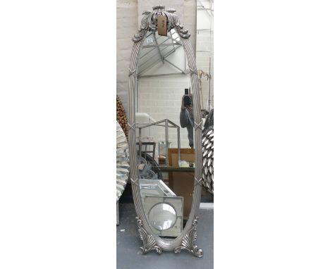 Tono White Cheval Mirror: height 161 x 47cm( please refer to conditions on lot 599) 