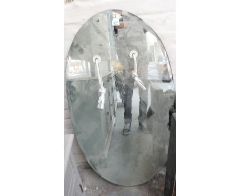 Large Oval Mirror with Rope Effect: 122 x 65cm(please refer to conditions on lot 599) 