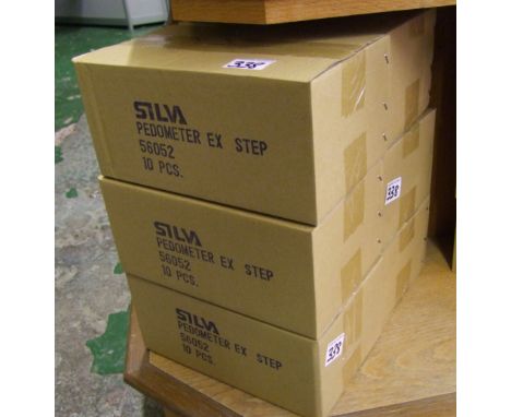 A quantity of Silva pedometer ex step : 10 in a box , 6 boxes 