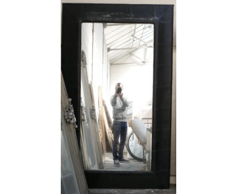 Contemporary Large Rectangle Brown Colour Leather Frame Wall Mirror: 191 x 117cm( please refer to conditions on lot 599) 