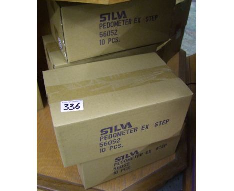 A quantity of Silva pedometer ex step : 10 in a box , 5 boxes 