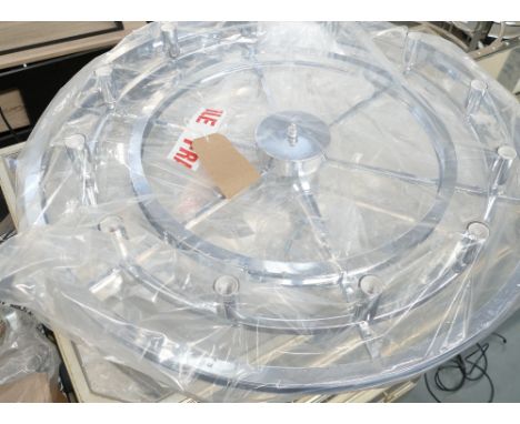 Chrome Large Circular Light Fitting:(please refer to conditions on lot 599) 