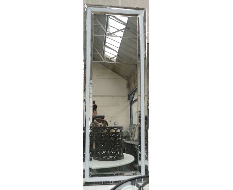 Augustus Tall Bevelled Antique Cheval Wall Mirror: 172 x 63cm(please refer to conditions on lot 599) 