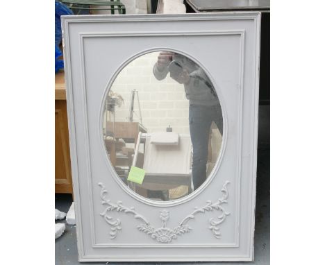 Destresssed Oval Mirror: 80 x 60(please refer to conditions on lot 599) 