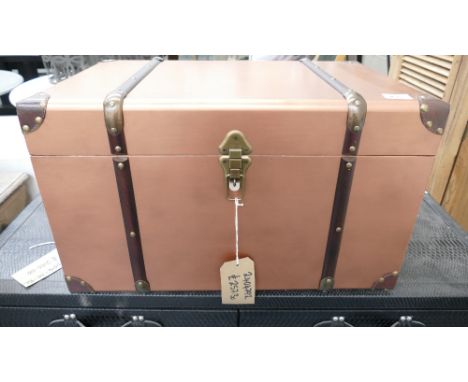 Copper Effect Storage Trunk:(please refer to conditions on lot 599) 