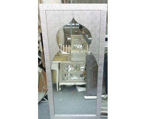 Mosque Theme silvered wall mirror: 160 x 75cm( please refer to conditions on lot 599) 