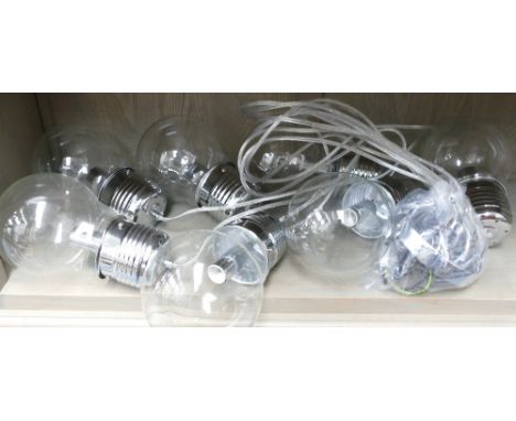 Adjustable Oversized Light Bulb Chrome Cluster Chandelier(please refer to conditions on lot 599) 