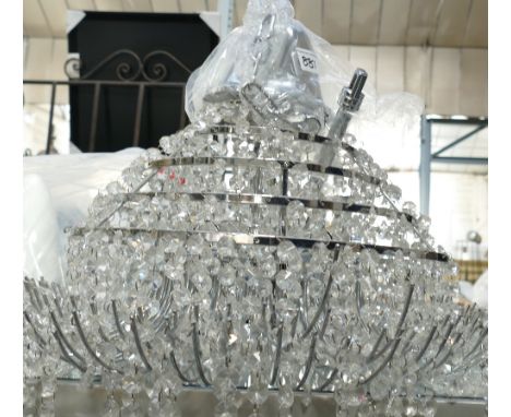 Lustre Type Crystal Ceiling Light:(please refer to conditions on lot 599) 