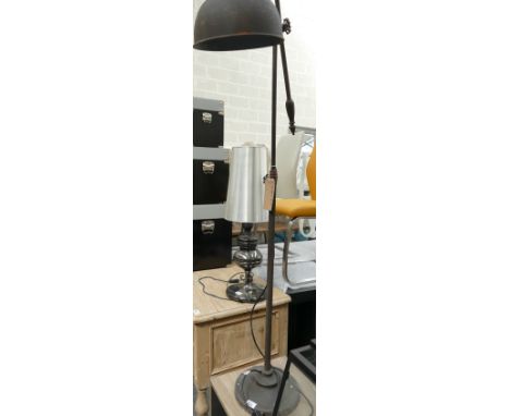 Wrought Iron Effect Industrial Lamp:(please refer to conditions on lot 599) 