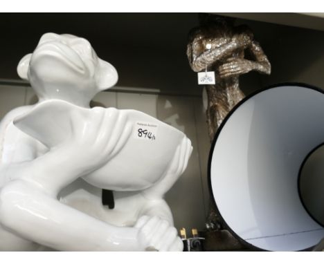 Novelty Figure of a Monkey & Similar Table Lamp (2):(please refer to conditions on lot 599) 