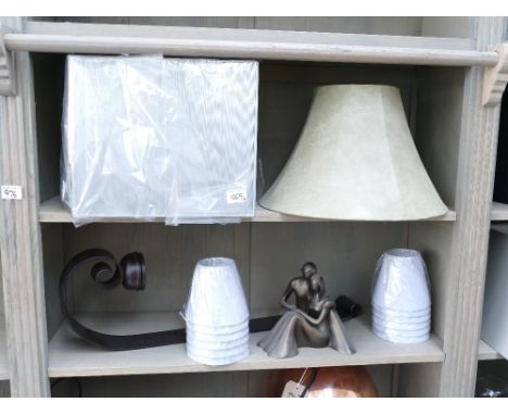 A collection of items to include 10 Light shades etc:(please refer to conditions on lot 599) 