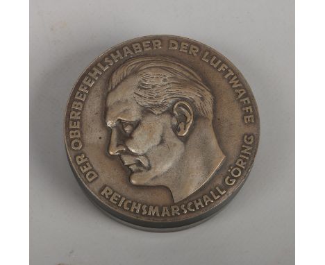 A World War II Third Reich double side snuff box in memoration of Reich Marshall Goring.