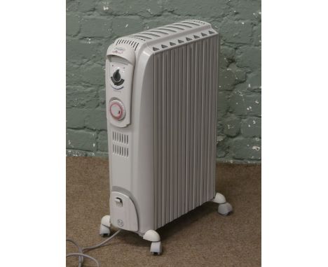 A Delonghi Dragon three oil filled radiator with three heat settings thermostat and timer.