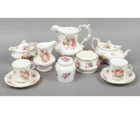 Description changed. A collection of Hammersley bone china teawares.