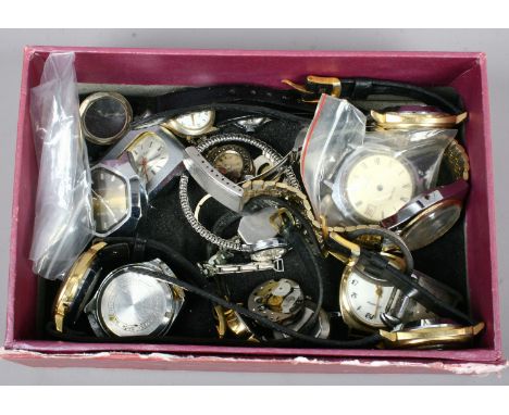 A collection of assorted ladies and gents manual wristwatches including vintage examples.