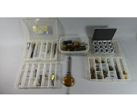 A Collection of Various Clock Parts, Pendulums, Clock Weights, Clock Tools etc 