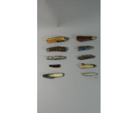 A Collection of Ten Vintage Pen Knives 