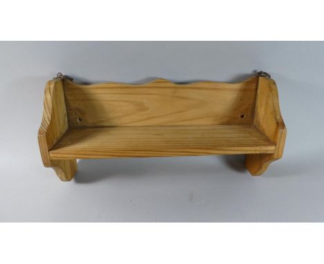 A Hanging Pine Shelf, 50cm Wide 