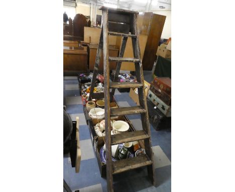 A Vintage Six Step Step Ladder 