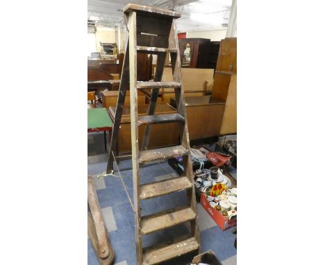 A Vintage Seven Step Step Ladder 