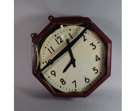 A Large Vintage Wall Hanging Exterior Clock with Electric Movement in Need of Attention and Restoration, 60cm Diameter 