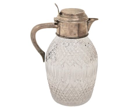 A Victorian silver mounted cut glass claret jug, 25cm h, by William Hutton &amp; Sons, London 1888 Undamaged, no engraving