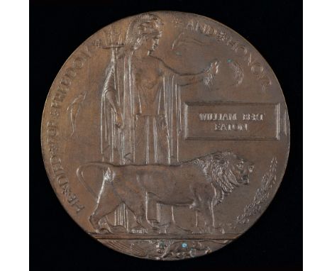 WWI, Memorial Plaque, William Bert Eaton&nbsp;  46632 Private William Bert Eaton MM of 15th Bn Durham Light Infantry, killed 