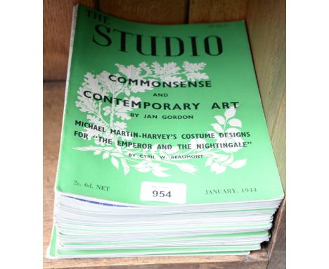 Art. Approx. 30 numbers of The Studio, 1960s, original wrappers, 4to 