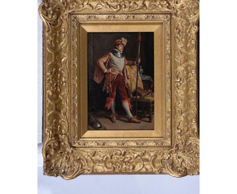 Louis-Georges Brillouin (1817-1893) – The Guard, signed and dated 1866, oil on panel, 20 x 13.5cm&nbsp;   Provenance: Haynes 