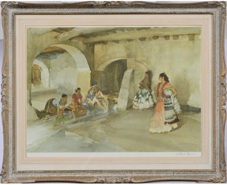 Sir William Russell Flint RA, ROI (1880-1969) - Ladies in a Bathhouse, signed in pencil by the artist, blind-stamp, lithograp