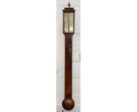 A Victorian mahogany stick barometer, the silvered dial inscribed Watkins &amp; Hill 5 Charing Cross London,&nbsp;96cm l (exc
