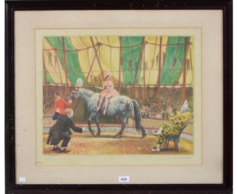 Dame Laura Knight&nbsp;DBE, RA, RWS&nbsp;(1877-1970) - A Night at the Circus, signed in pencil by the artist,&nbsp;PRESS PRES